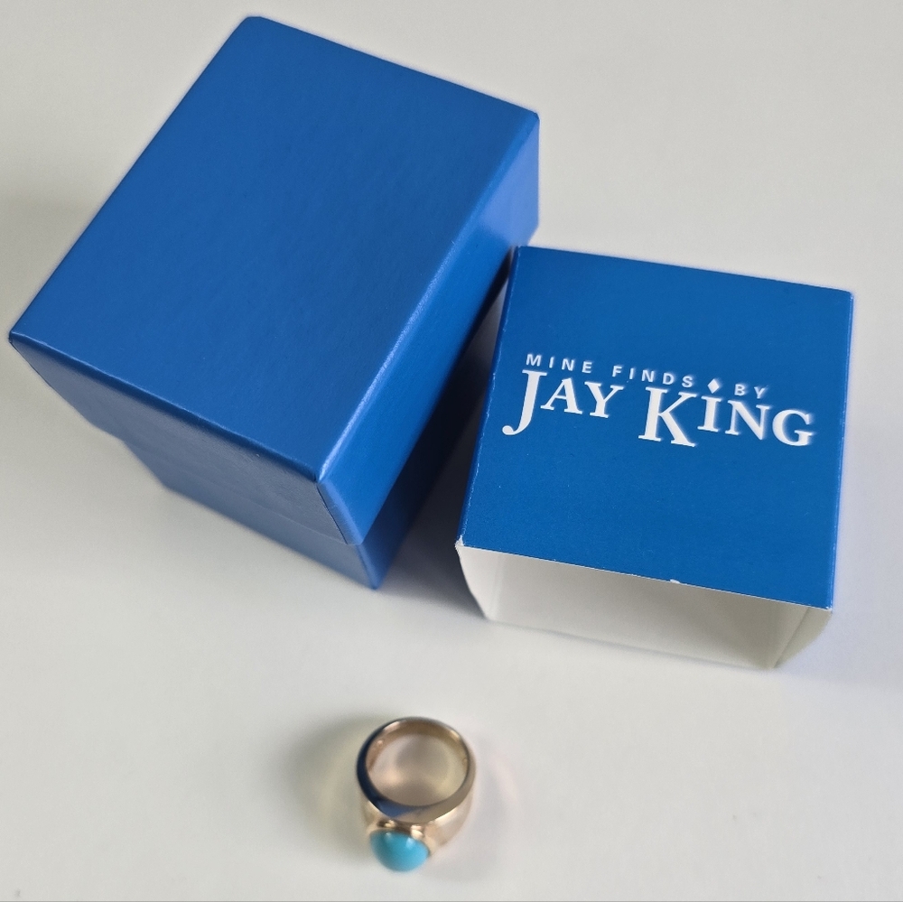 Rare Sterling Silver 925 TURQUOISE EGG RING - Picture 2 of 8